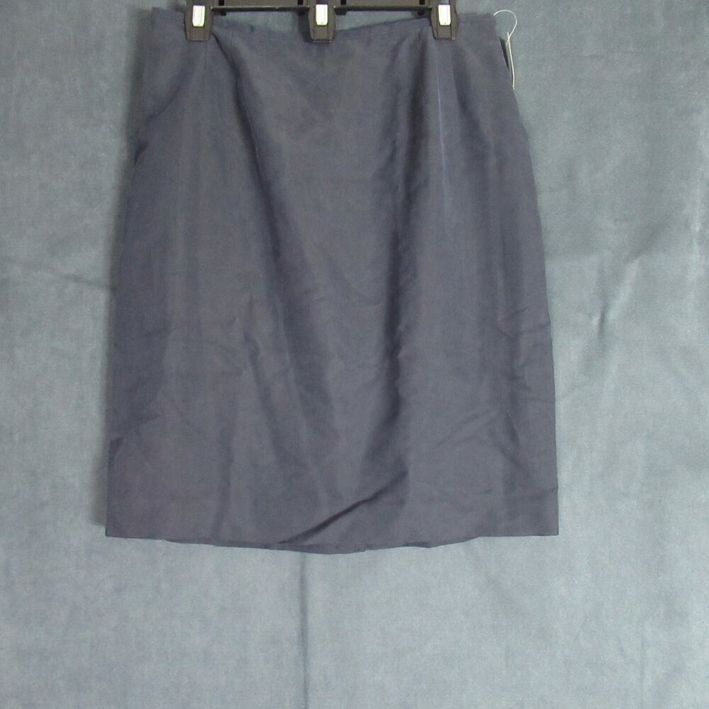 Amanda Smith Skirt Womens Size 14P Blue A Line Work Classic Conservative NWT